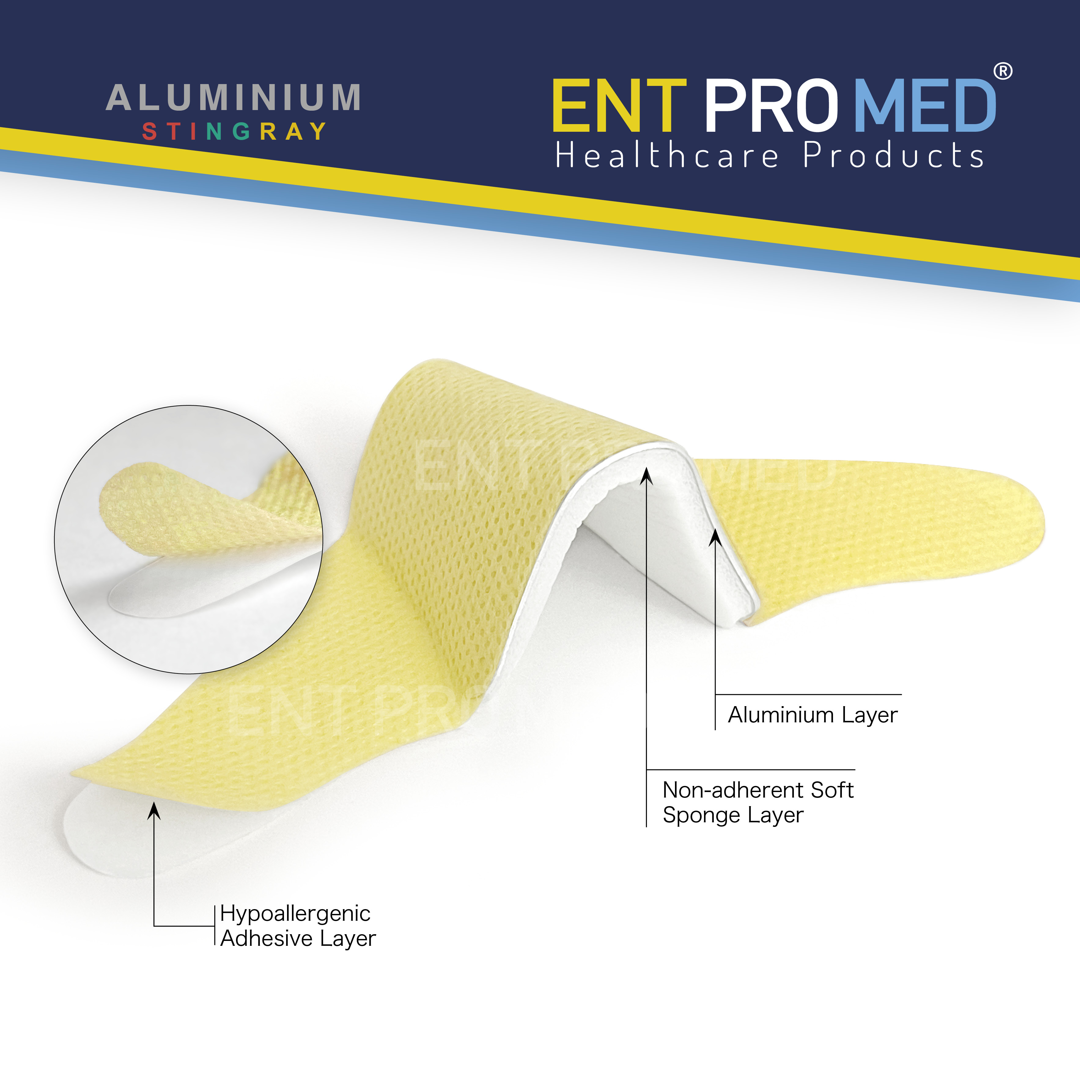 Aluminum STINGRAY External Nasal Splint - View